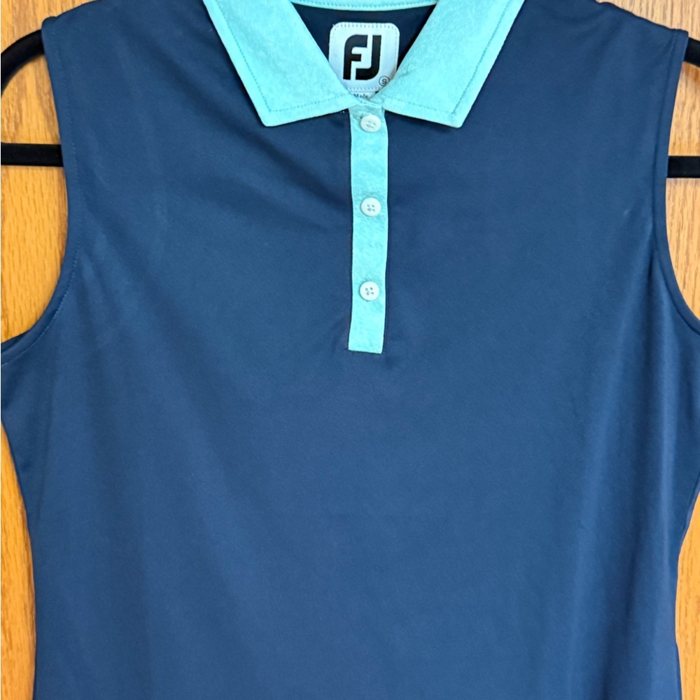 FootJoy Navy and Light Blue Polo Golf Shirt
